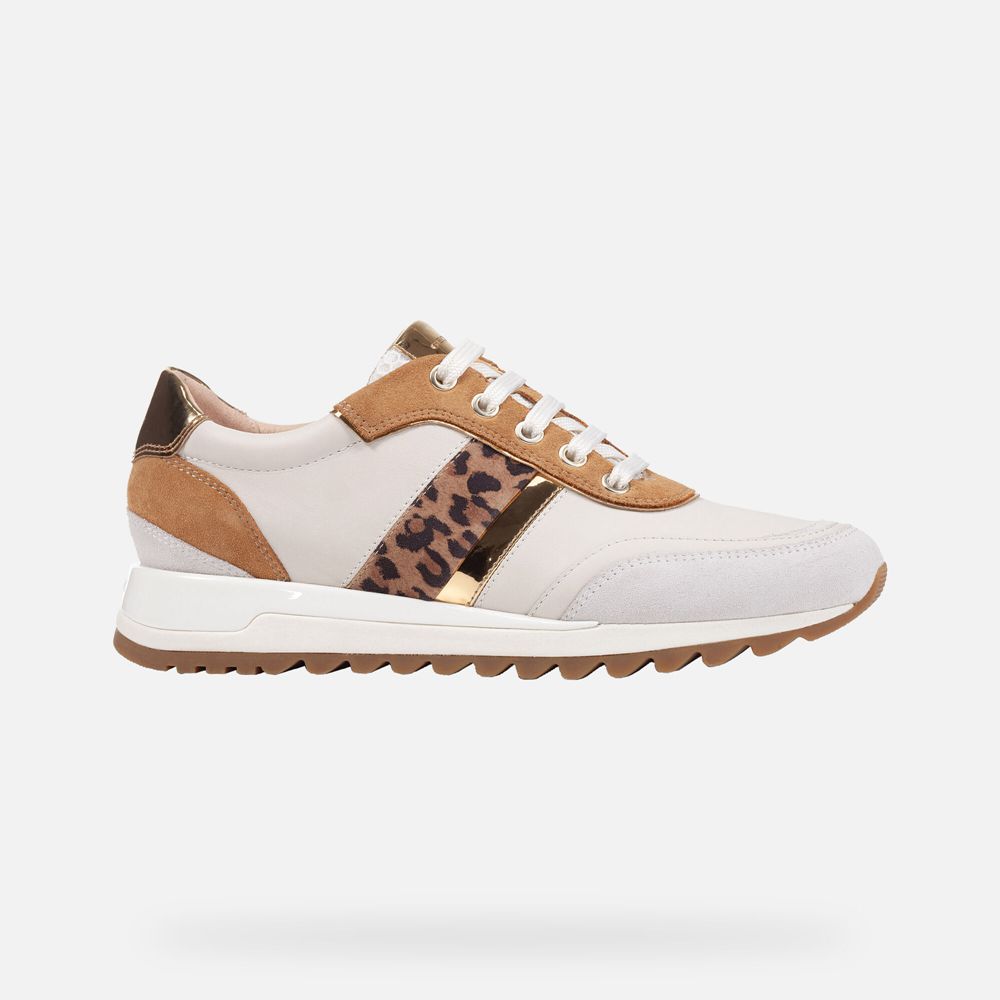 Basket Geox Tabelya - Blanche/Marron - Femme 013295-YNQ